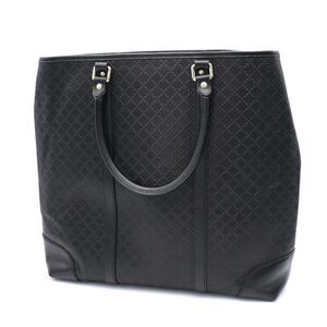 Gucci Business Big Diamante Leather Tote Bag Black Shoulder